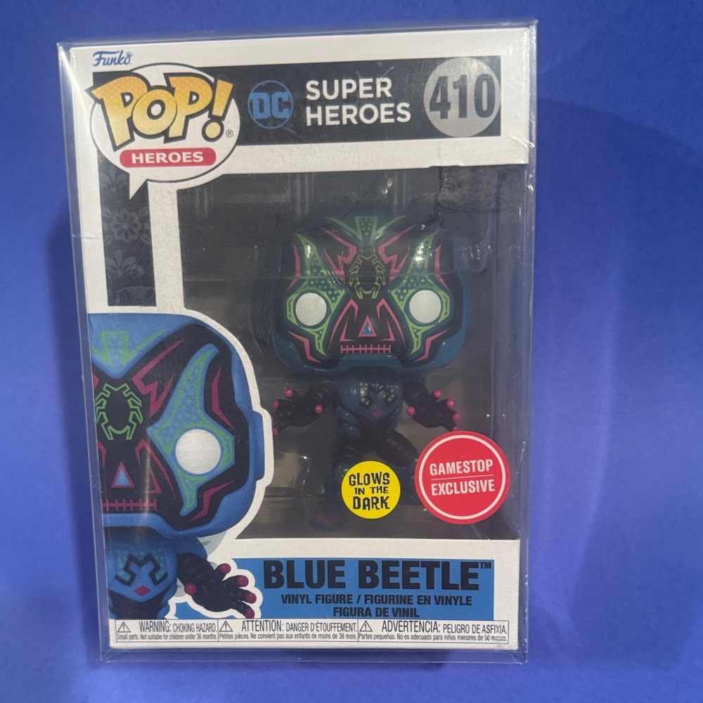 Funko Super Heroes Blue Beetle Exclusive Figure #410 new in case